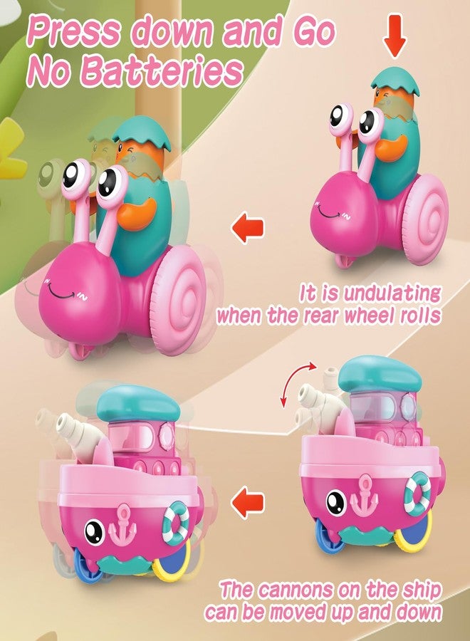 vusum Toddler Toys for 1 Year Old Girl,Press to Go Car Baby Toys 6-12-18 Months,1 Year Old Girl Gifts Push Toy Cars for Toddlers 1-3,1 2 3 4 Year Old Boy Girls Toys First Birthday Gifts Christmas Boat - Image 4